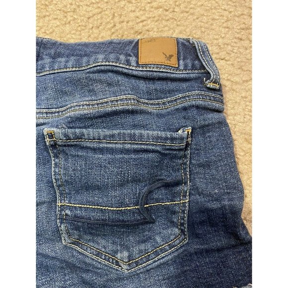 Women's American Eagle Stretch Denim Shorts Size 4 - Picture 4 of 7